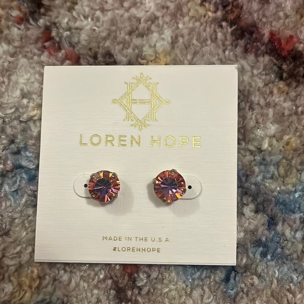 Loren Hope Kaylee Stud Earring Light Pink NWT